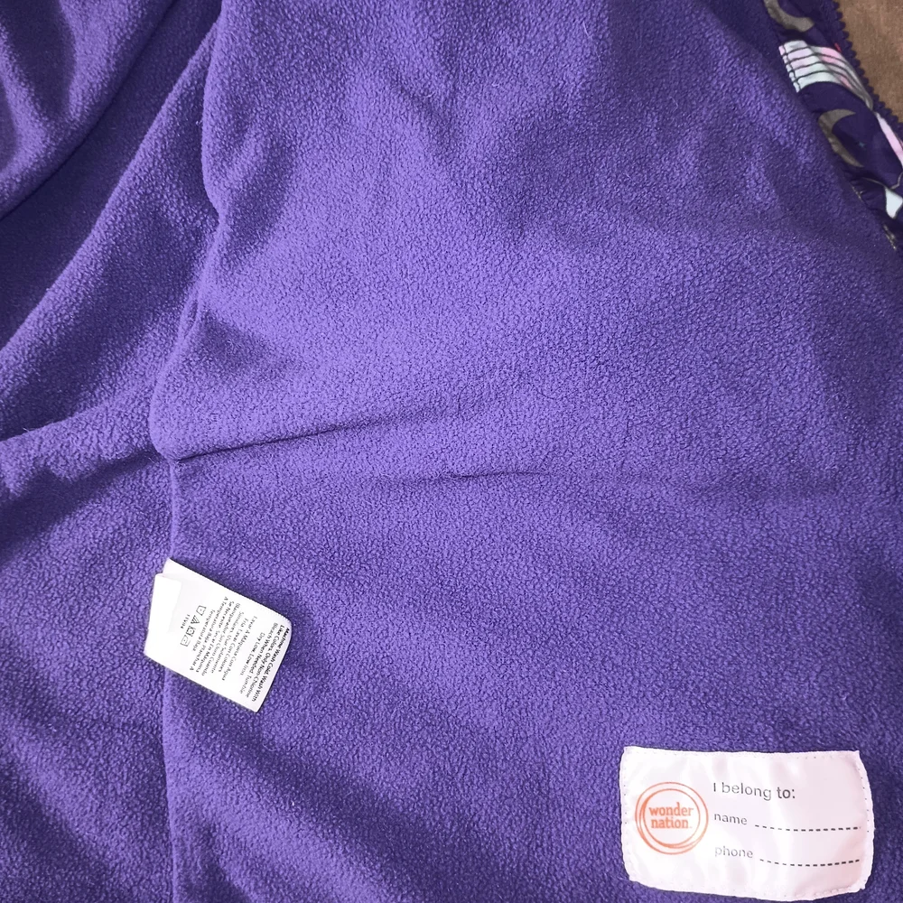 Kids Wonder‎ Nation Purple Unicorn Windbreaker L (10-12) Plus